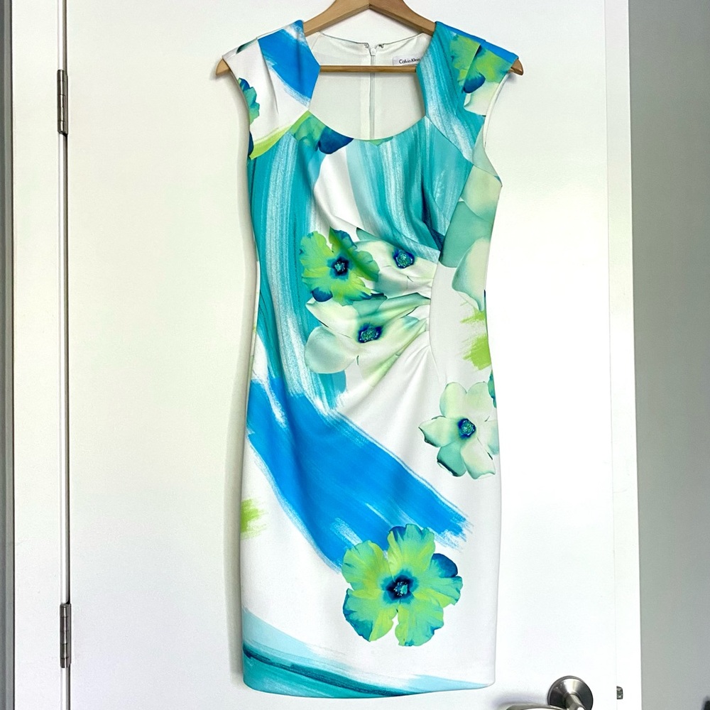 Calvin Klein floral dress, EUC, size 6